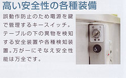 タスカルLIFT　高い安全性の各種装備 階段昇降機・段差解消機